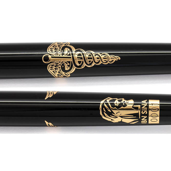 ست جفتی کلکسیونی ابن سینا مشکی گیره طلایی