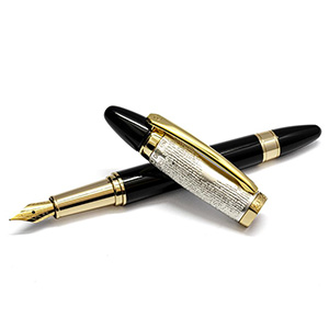 قلم کلکسیونی کورش نقره گیره طلایی