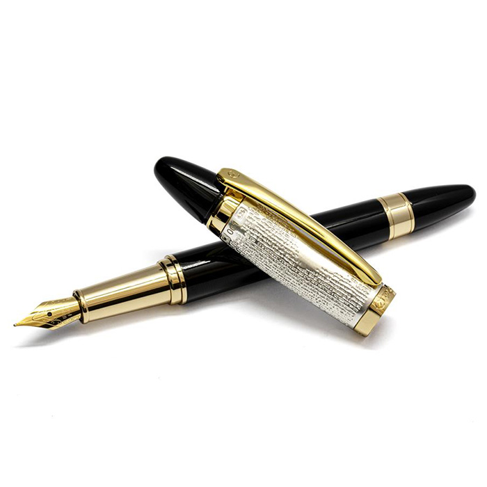 قلم کلکسیونی کورش نقره گیره طلایی