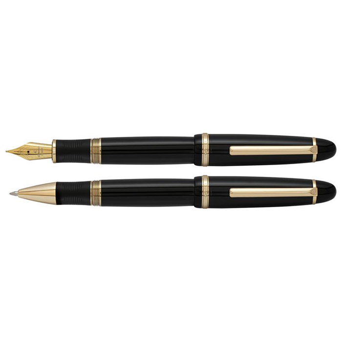 ست جفتی تمپل مشکی گیره طلایی