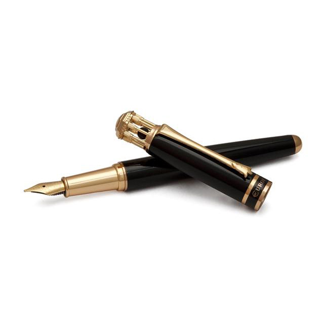 قلم کلکسیونی حافظ مشکی گیره طلایی